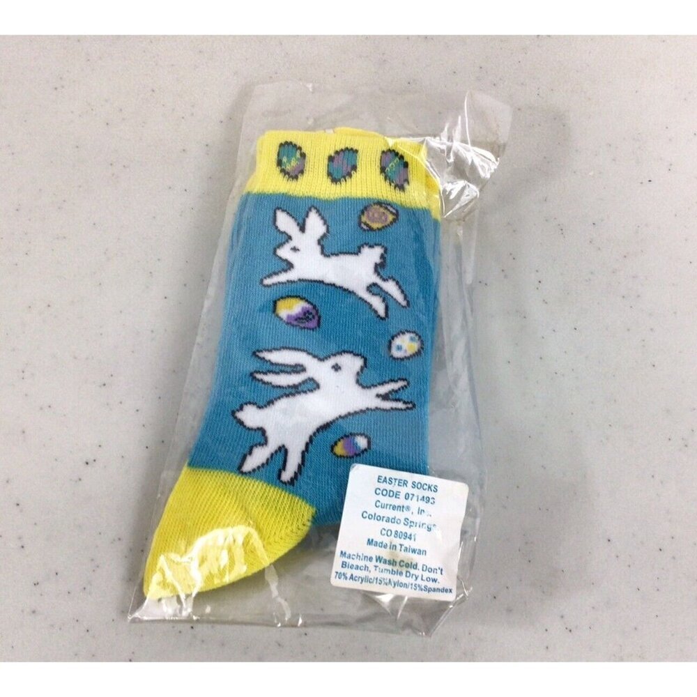 Vintage Current Catalog Easter Bunny Socks Womens Small New